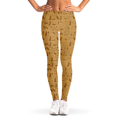 Ancient Egyptian Hieroglyphs Print Women's Leggings