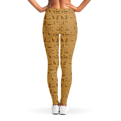 Ancient Egyptian Hieroglyphs Print Women's Leggings