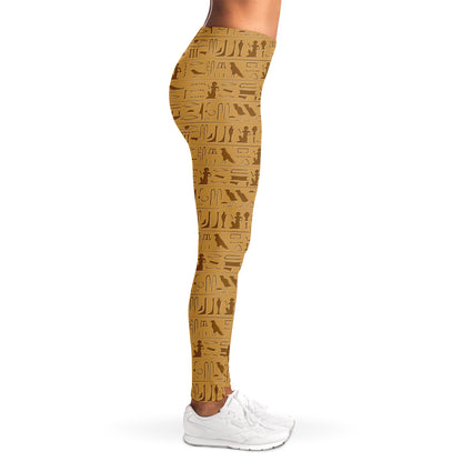 Ancient Egyptian Hieroglyphs Print Women's Leggings
