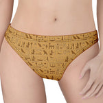 Ancient Egyptian Hieroglyphs Print Women's Thong