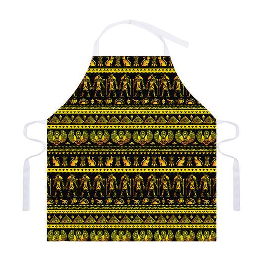 Ancient Egyptian Pattern Print Adjustable Apron