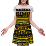 Ancient Egyptian Pattern Print Adjustable Apron