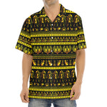 Ancient Egyptian Pattern Print Aloha Shirt