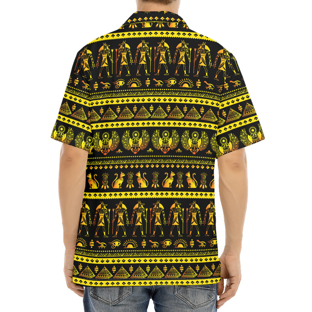 Ancient Egyptian Pattern Print Aloha Shirt