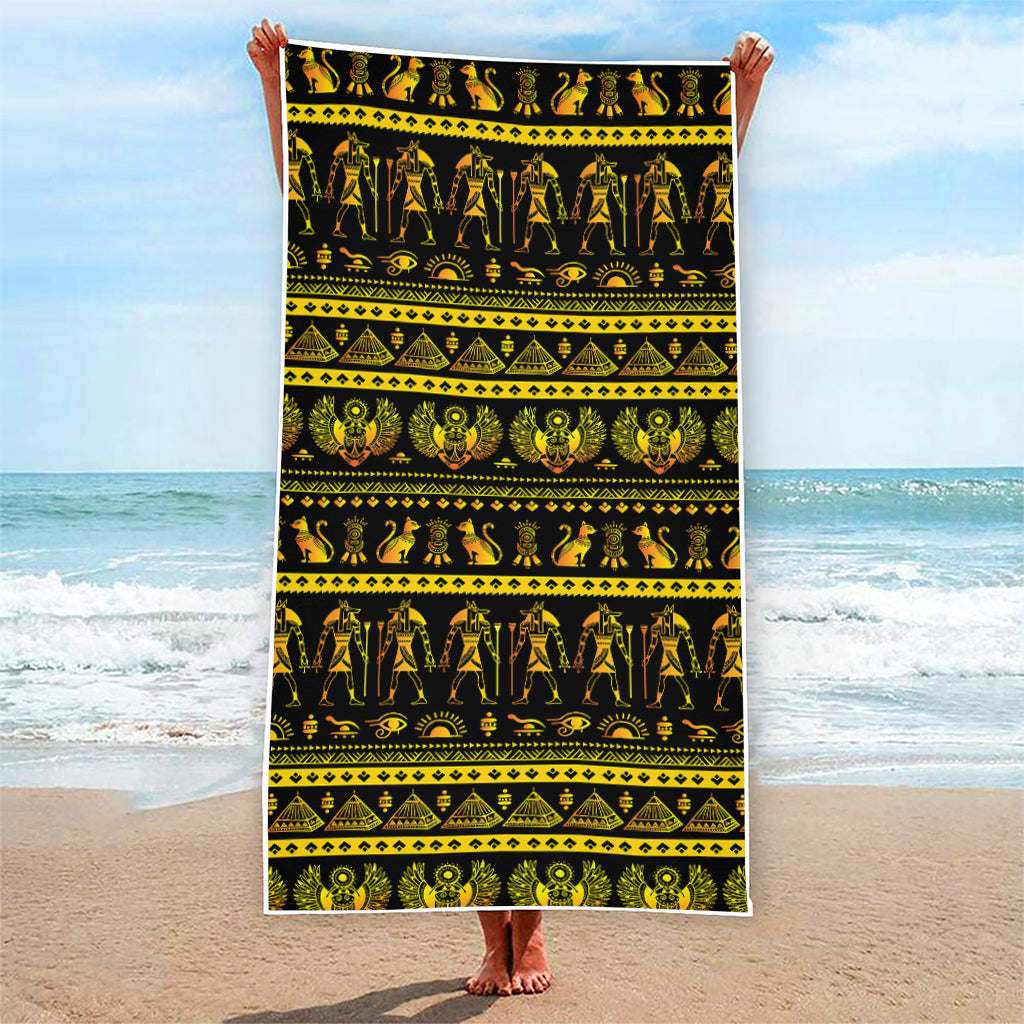 Ancient Egyptian Pattern Print Beach Towel