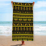 Ancient Egyptian Pattern Print Beach Towel