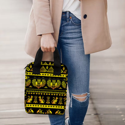 Ancient Egyptian Pattern Print Bible Tote Bag