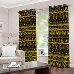 Ancient Egyptian Pattern Print Blackout Grommet Curtains