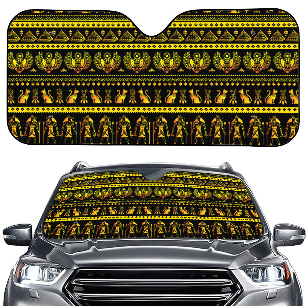 Ancient Egyptian Pattern Print Car Windshield Sun Shade