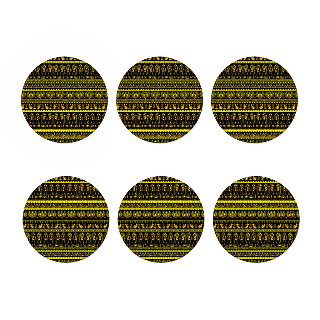 Ancient Egyptian Pattern Print Coaster Set