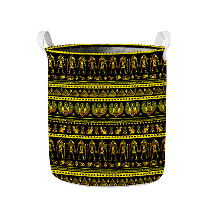 Ancient Egyptian Pattern Print Collapsible Laundry Basket
