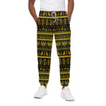 Ancient Egyptian Pattern Print Cotton Pants