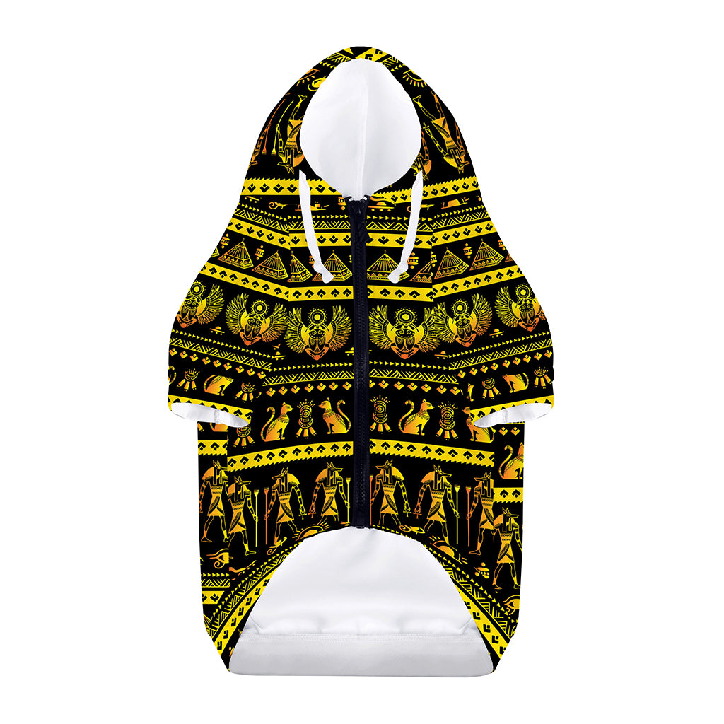 Ancient Egyptian Pattern Print Dog Zip Up Hoodie