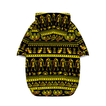 Ancient Egyptian Pattern Print Dog Zip Up Hoodie