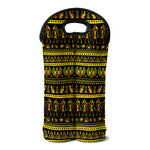 Ancient Egyptian Pattern Print Double Neoprene Wine Tote