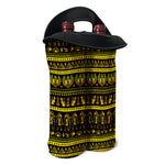 Ancient Egyptian Pattern Print Double Neoprene Wine Tote