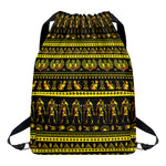 Ancient Egyptian Pattern Print Drawstring Backpack