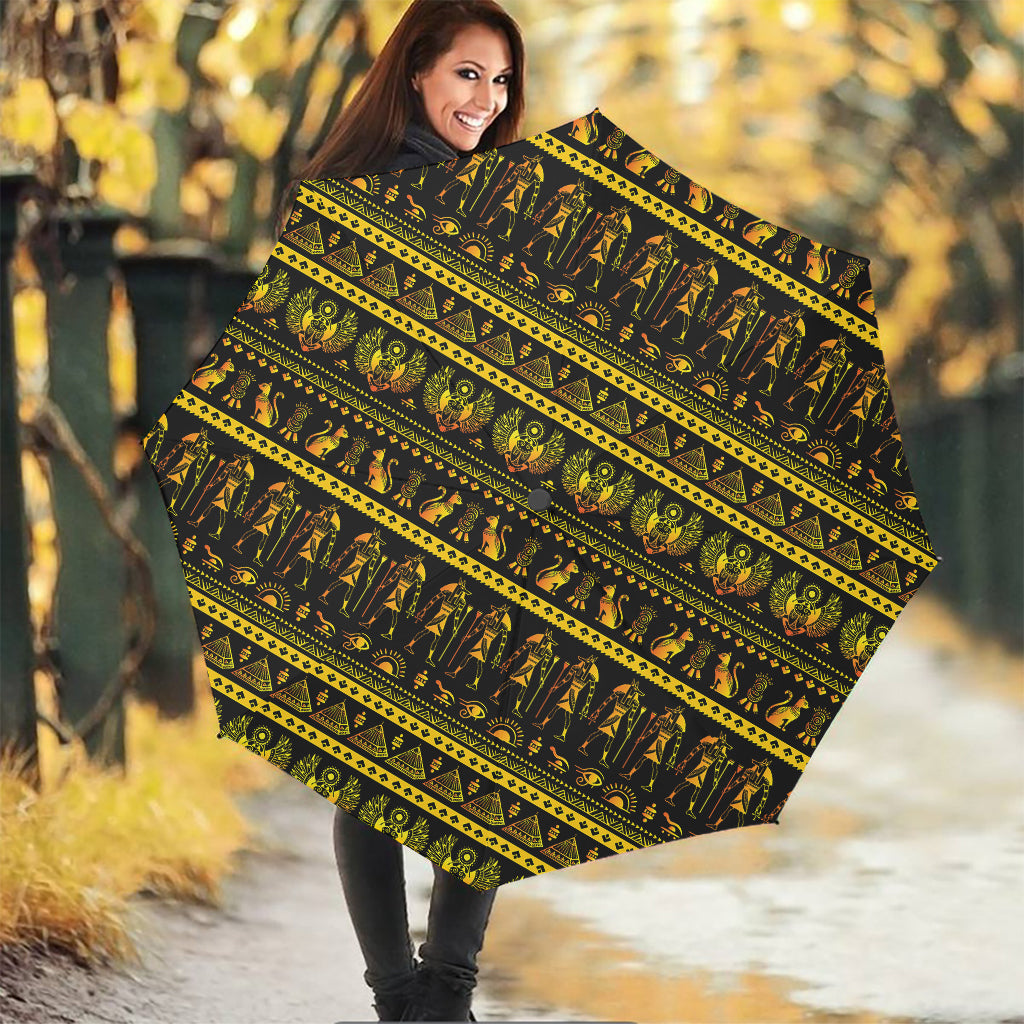 Ancient Egyptian Pattern Print Foldable Umbrella