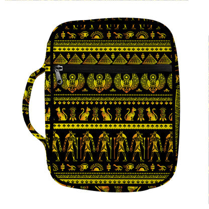 Ancient Egyptian Pattern Print Front Pocket Bible Bag
