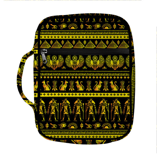 Ancient Egyptian Pattern Print Front Pocket Bible Bag