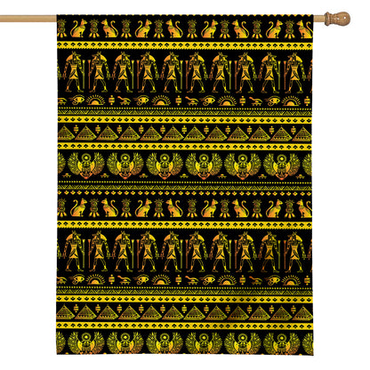 Ancient Egyptian Pattern Print House Flag