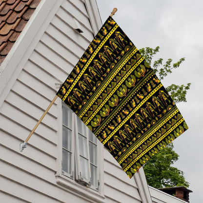 Ancient Egyptian Pattern Print House Flag