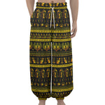 Ancient Egyptian Pattern Print Lantern Pants