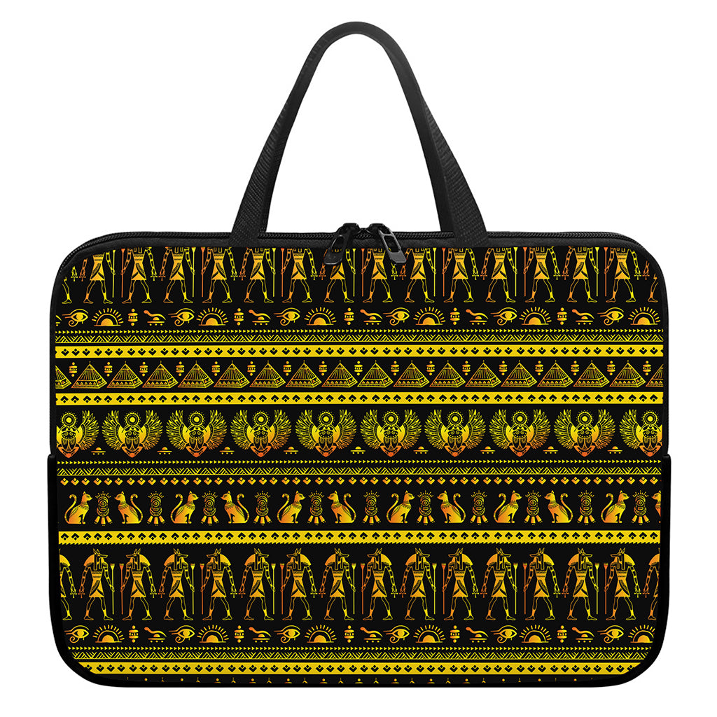 Ancient Egyptian Pattern Print Laptop Sleeve With Handle