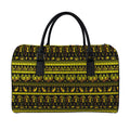 Ancient Egyptian Pattern Print Leather Duffel Bag