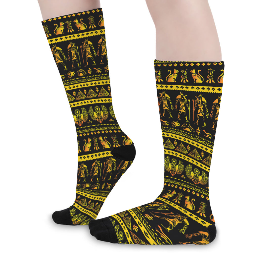 Ancient Egyptian Pattern Print Long Socks