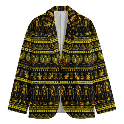 Ancient Egyptian Pattern Print Men's Blazer
