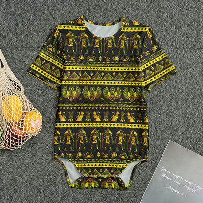Ancient Egyptian Pattern Print Men's Bodysuit