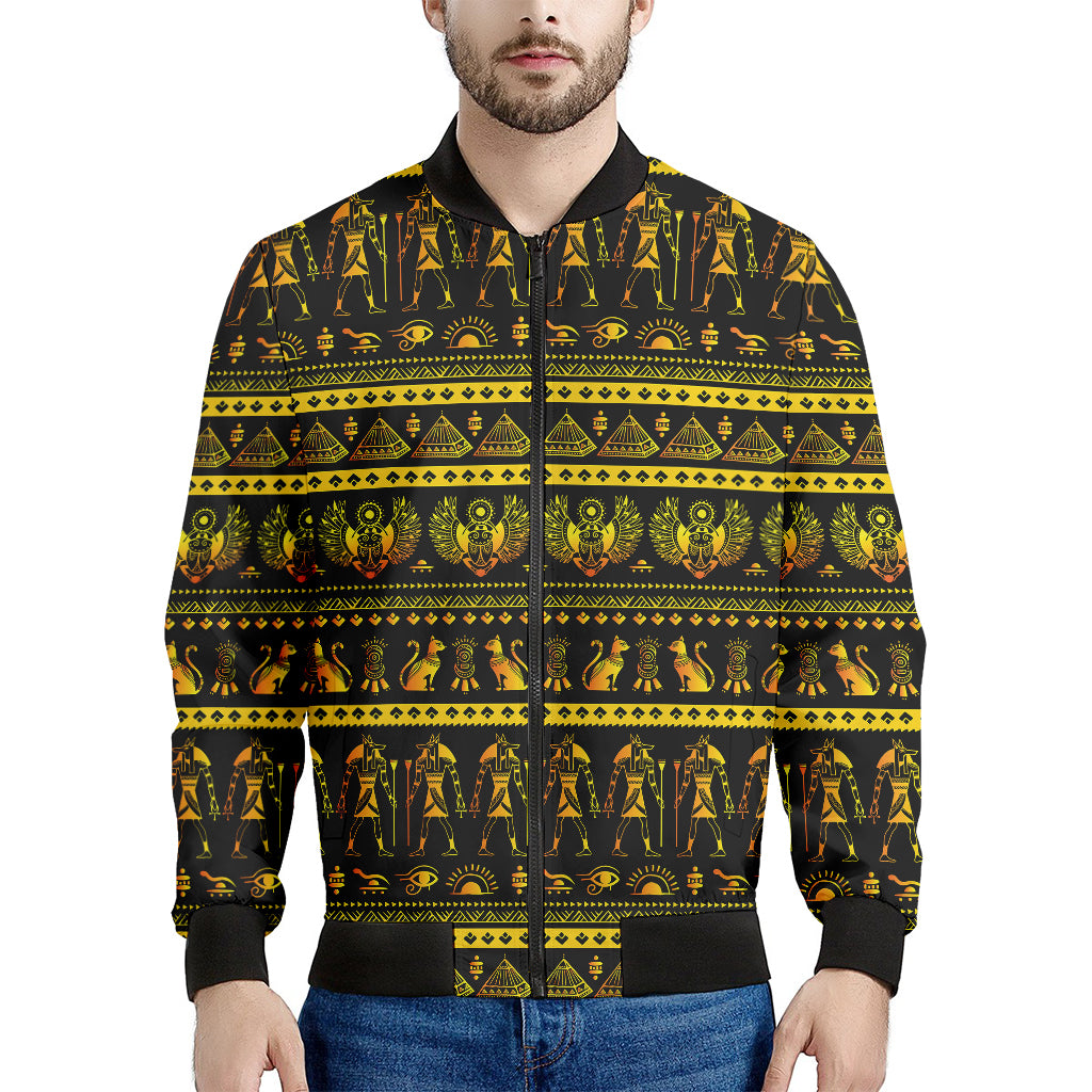 Ancient Egyptian Pattern Print Men's Bomber Jacket