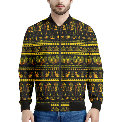 Ancient Egyptian Pattern Print Men's Bomber Jacket