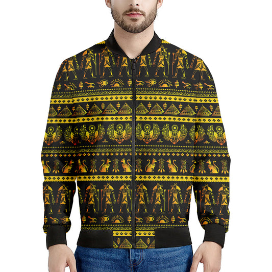 Ancient Egyptian Pattern Print Men's Bomber Jacket