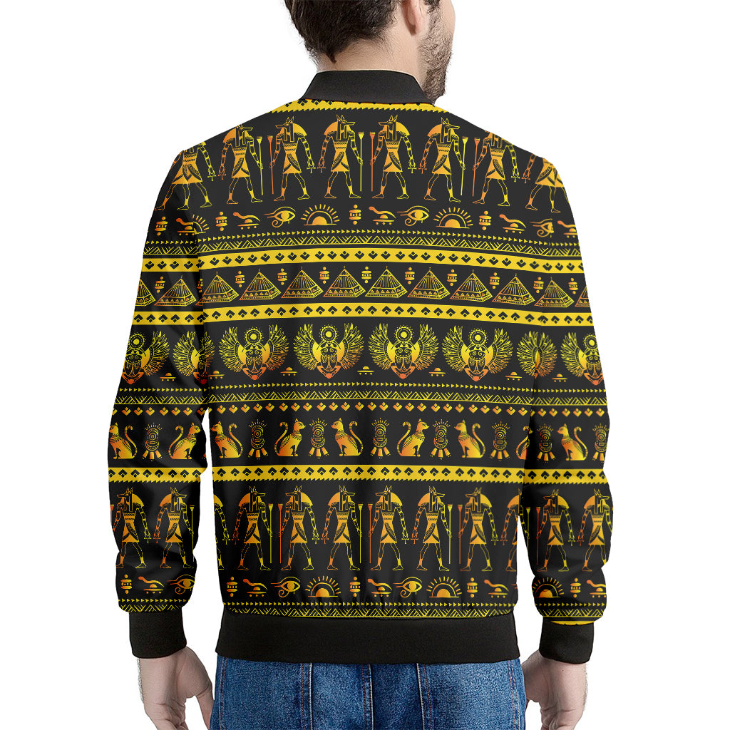Ancient Egyptian Pattern Print Men's Bomber Jacket