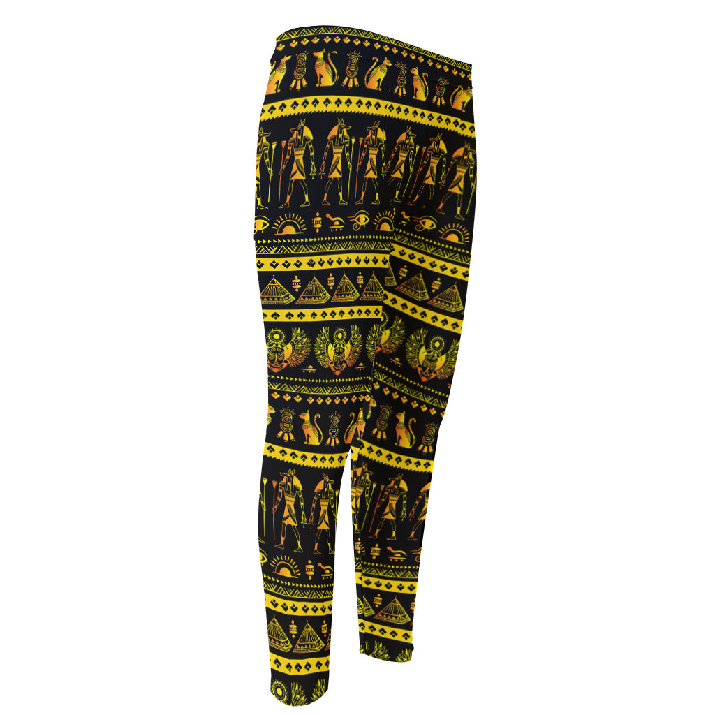 Ancient Egyptian Pattern Print Men's Compression Pants