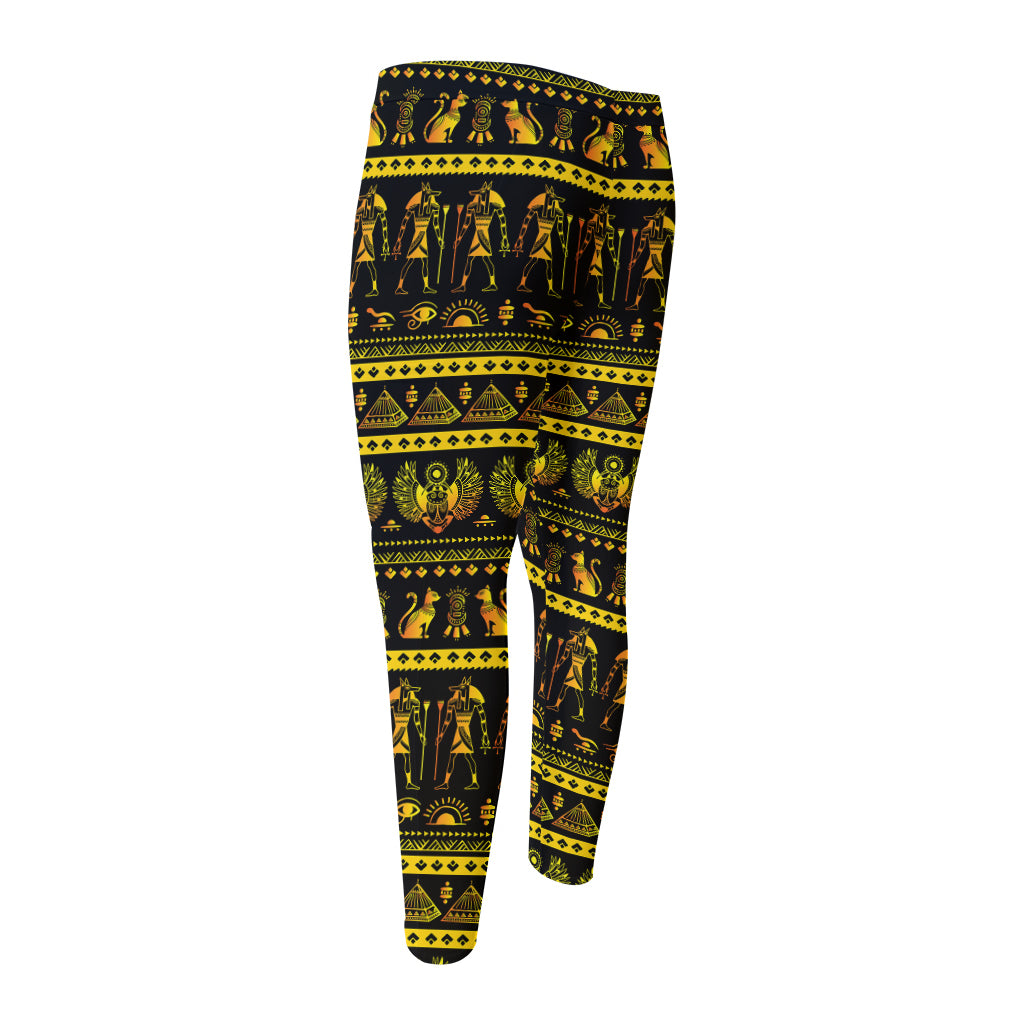 Ancient Egyptian Pattern Print Men's Compression Pants