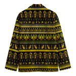 Ancient Egyptian Pattern Print Men's Cotton Blazer