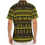 Ancient Egyptian Pattern Print Men's Deep V-Neck Shirt