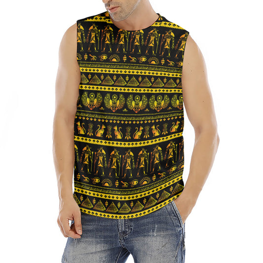 Ancient Egyptian Pattern Print Men's Fitness Tank Top