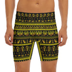 Ancient Egyptian Pattern Print Men's Long Boxer Briefs