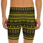 Ancient Egyptian Pattern Print Men's Long Boxer Briefs