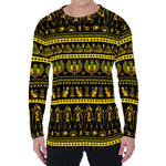 Ancient Egyptian Pattern Print Men's Long Sleeve T-Shirt