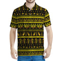 Ancient Egyptian Pattern Print Men's Polo Shirt