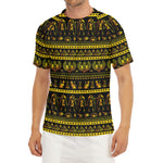 Ancient Egyptian Pattern Print Men's Short Sleeve Rash Guard