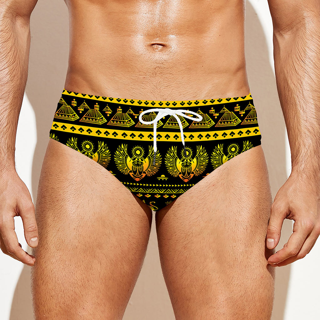 Ancient Egyptian Pattern Print Men's Swim Briefs