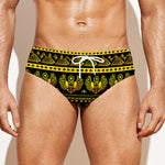 Ancient Egyptian Pattern Print Men's Swim Briefs