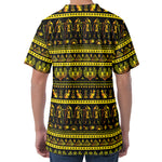 Ancient Egyptian Pattern Print Men's Velvet T-Shirt