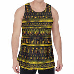 Ancient Egyptian Pattern Print Men's Velvet Tank Top